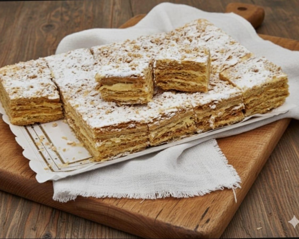 tarta de hojaldre milhojas con mantequilla 4und
