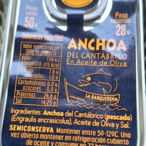 Octavillo de anchoas de primavera del Cantábrico en aceite de oliva 3und