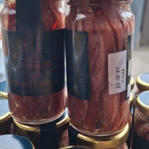 Tarro de cristal de anchoas de primavera del Cantábrico en aceite de oliva 55g